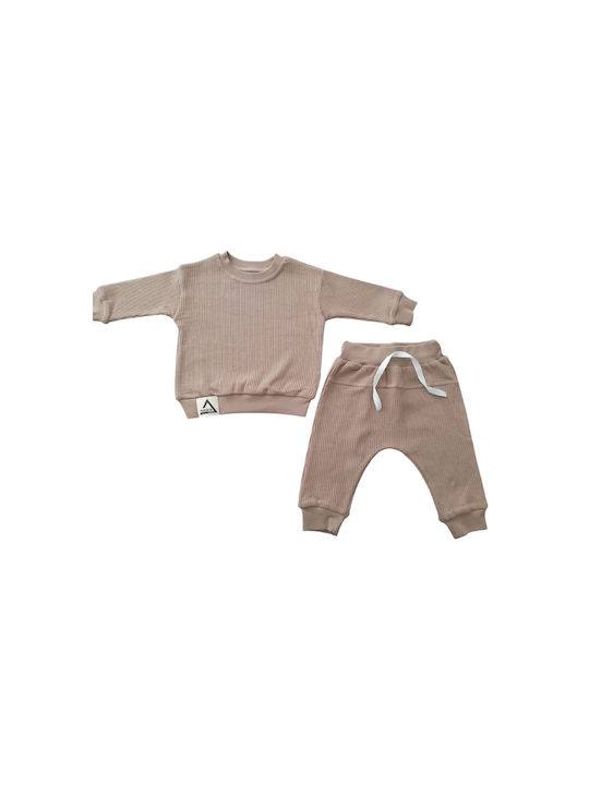 Minimus Kinder Set mit Hose Winter 2Stück Braun