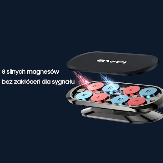 Awei X20 Car Mobile Mount with Magnet Black