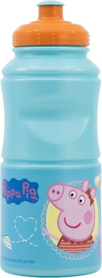 Stor Kids Water Bottle Peppa Pig Plastic Light Blue 380ml