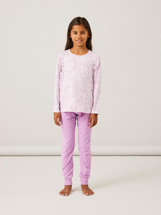 Name It Set Top & Bottom Kids Pyjamas Lilac