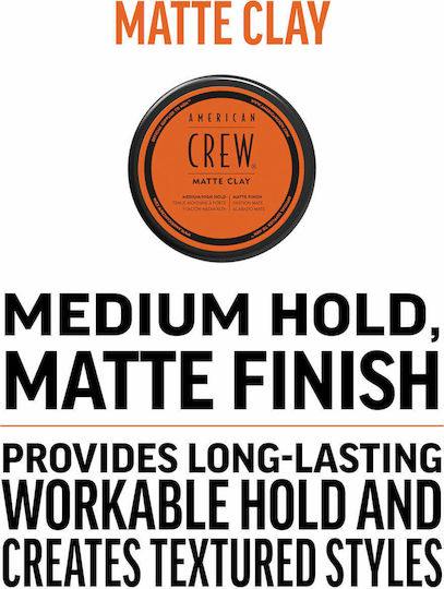 American Crew Matte Πηλός για Μεσαίο Κράτημα & Ματ Αποτέλεσμα 85gr