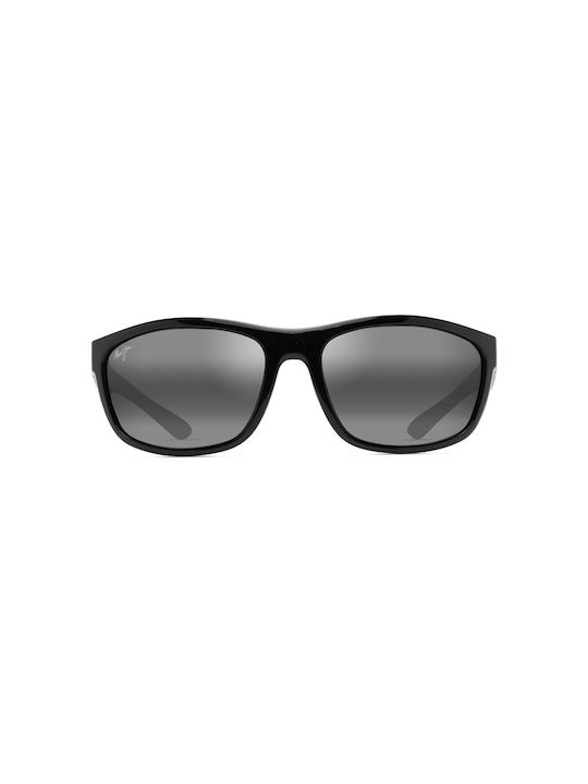 Maui Jim Sonnenbrillen mit Schwarz Rahmen und Schwarz Polarisiert Linse 869-02
