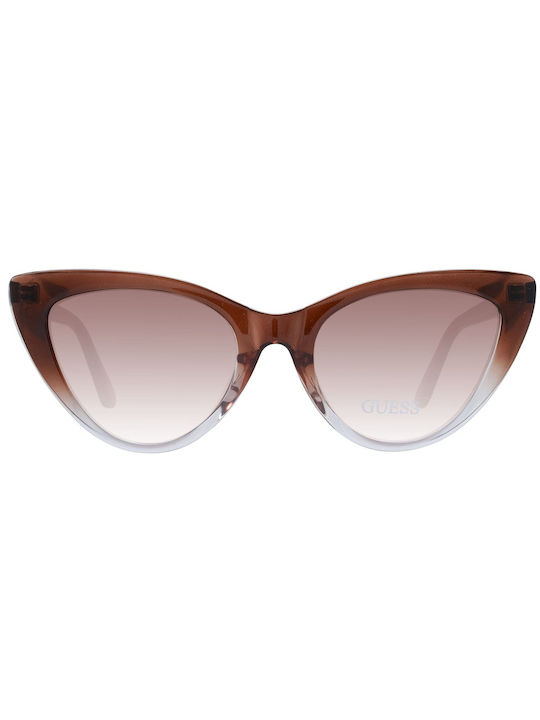 Guess Women's Sunglasses with Brown Plastic Frame and Brown Gradient Lens GF6147 48F