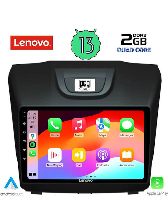 Lenovo Sistem Audio Auto Isuzu D-Max 2012> (Bluetooth/USB/WiFi/GPS/Apple-Carplay/Android-Auto) cu Ecran Tactil 9"