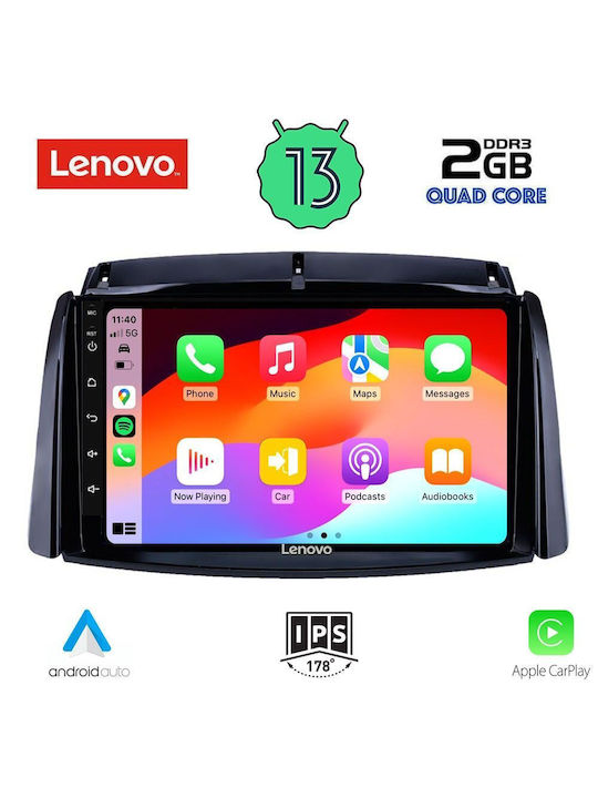 Lenovo Sistem Audio Auto pentru Renault Koleos 2006-2016 (Bluetooth/USB/WiFi/GPS/Apple-Carplay/Android-Auto) cu Ecran Tactil 9"