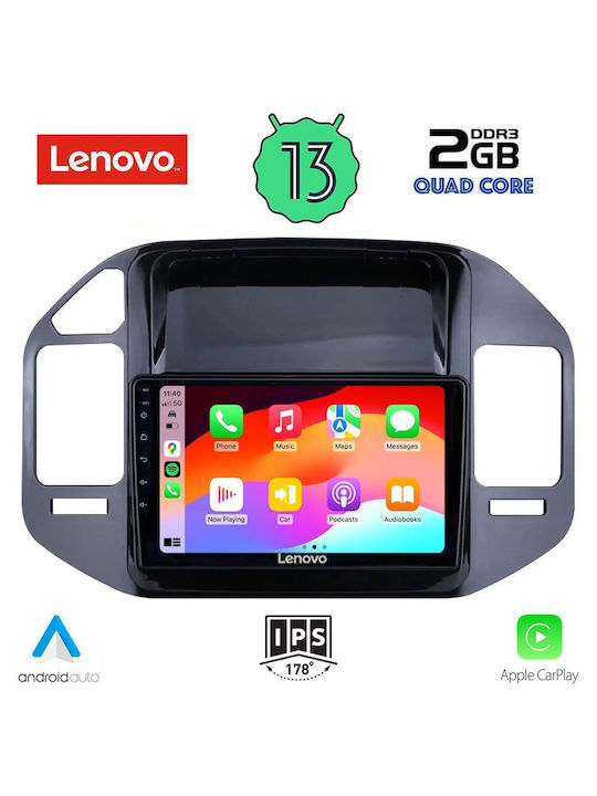 Lenovo Sistem Audio Auto pentru Mitsubishi Pajero 1999-2006 (Bluetooth/USB/WiFi/GPS/Apple-Carplay/Android-Auto) cu Ecran Tactil 9"