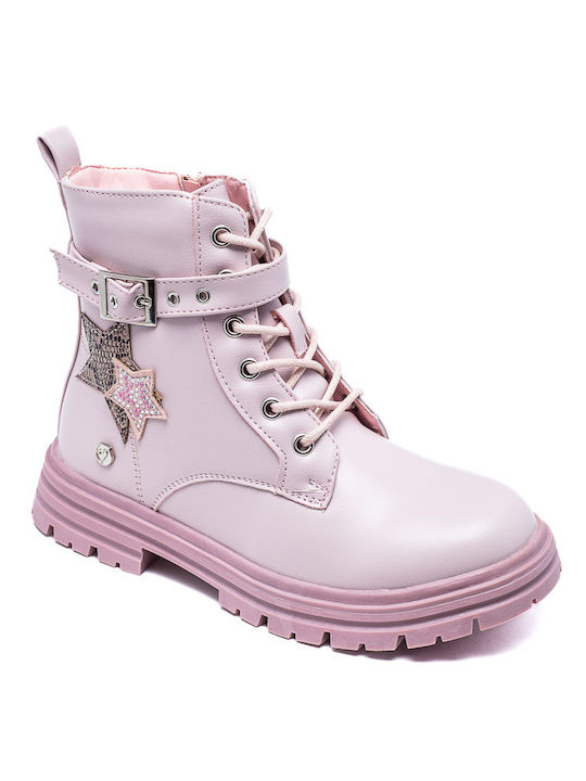 Marikelly Kids Combat Boots Pink