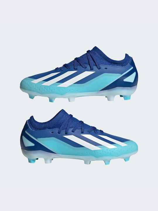 Adidas X Crazyfast.3 High Football Shoes FG with Cleats Blue