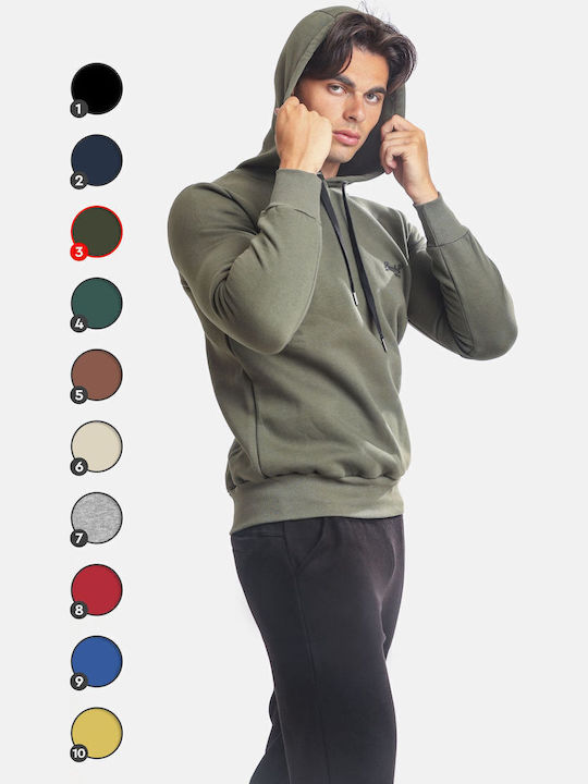 Sweatshirt with Hood Khaki