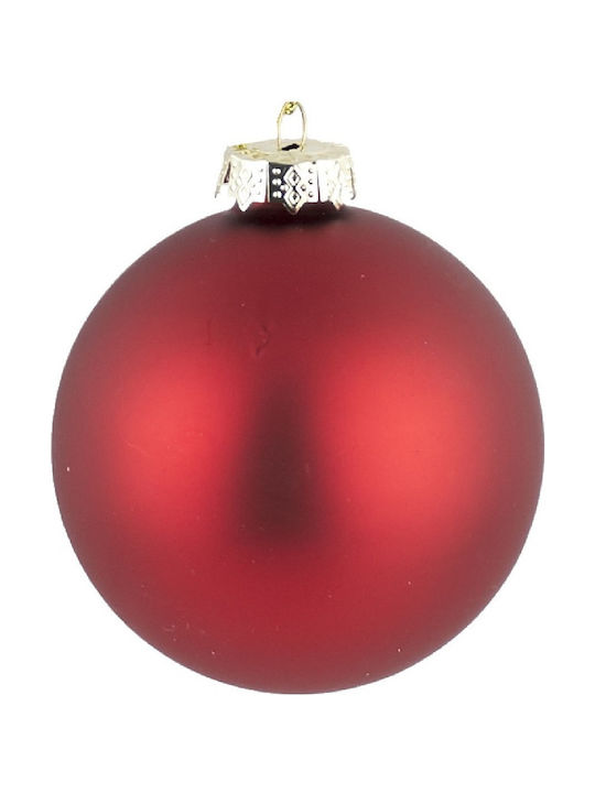 TnS Christmas Glass Ball Ornament Red