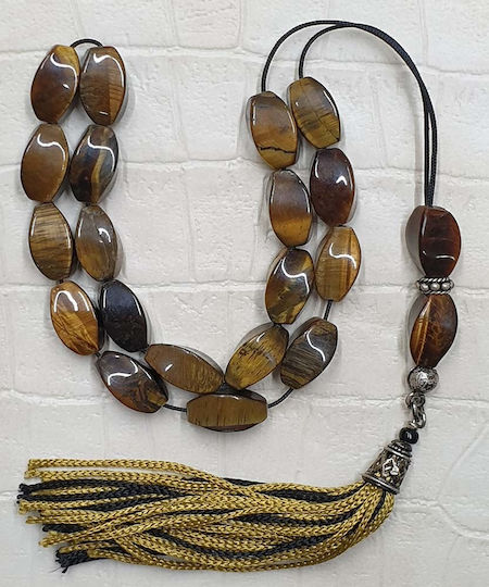 Roloi Komboloi Eye Of The Tiger Worry Beads Multicolour 35cm
