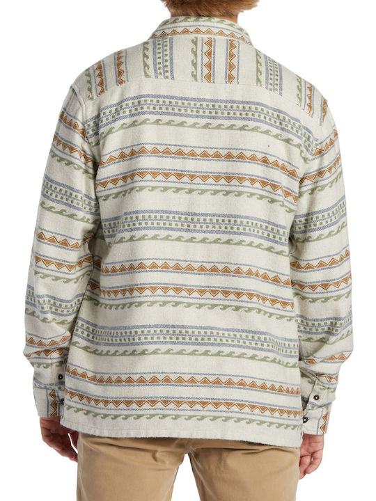 Billabong Jacquard Herrenhemd Overshirt Langärmelig Flanell Mehrfarbig