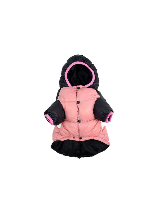 Dashi Pink Waterproof Dog Coat XSmall with 30cm Back Length