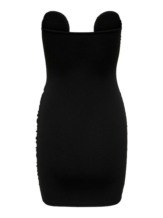 Only Mini Evening Dress Strapless Black