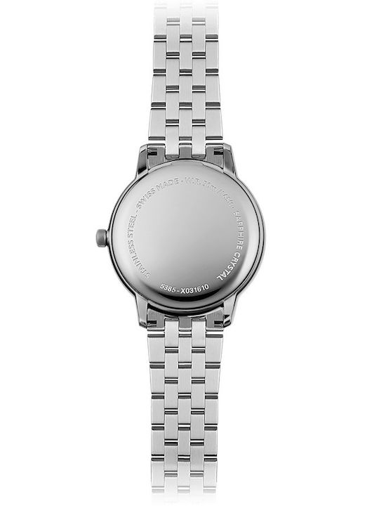 Raymond Weil Γυναικείο Ρολόι 34mm Μπαταρίας με Ασημί Μεταλλικό Μπρασελέ