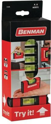 Benman 72874 Spirit Level Aluminum Magnetic 10cm