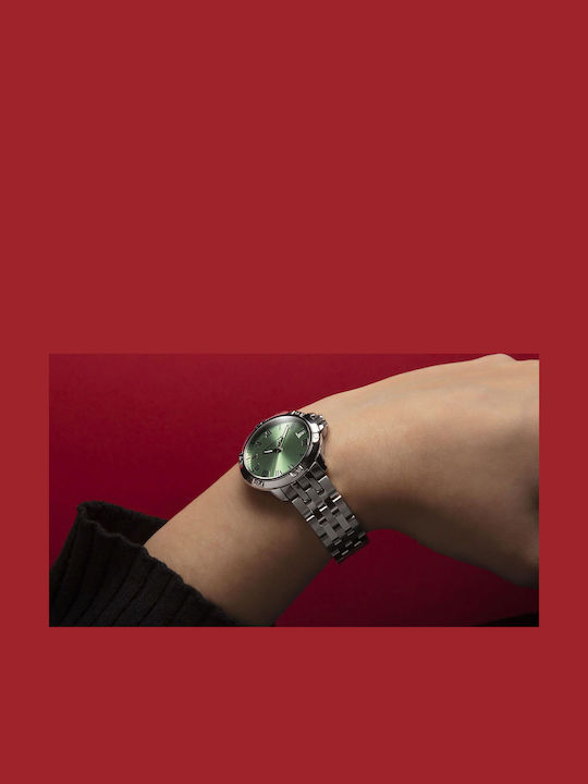 Raymond Weil Γυναικείο Ρολόι 30mm Μπαταρίας με Ασημί Μεταλλικό Μπρασελέ