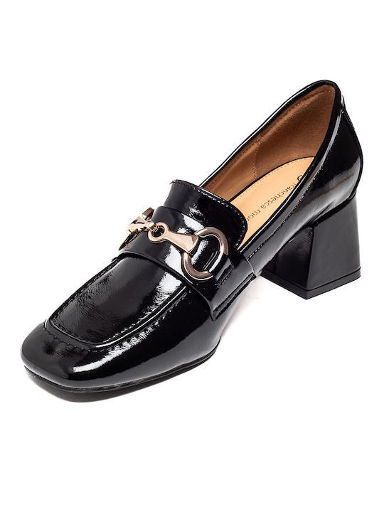 Franchesca Moretti Patent Leather Black Heels