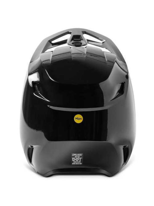 Fox V1 Solid Black Motorcycle Helmet Motocross DOT / ECE 22.06