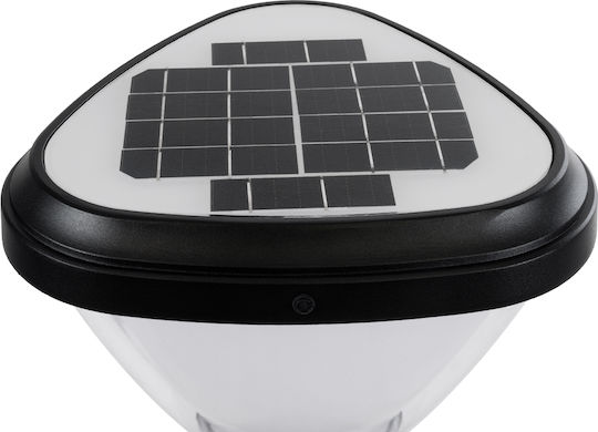 GloboStar Ηλιακό Φωτιστικό Δαπέδου Κολωνάκι 10W 330lm Ψυχρό Λευκό 6000K με Αισθητήρα Κίνησης και Φωτοκύτταρο IP65 26x26x30εκ.