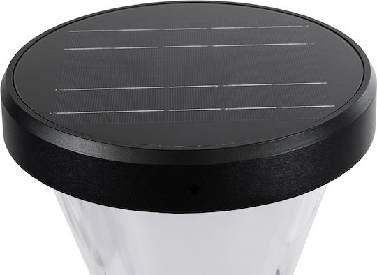 GloboStar Ηλιακό Φωτιστικό Δαπέδου Κολωνάκι 10W 330lm Ψυχρό Λευκό 6000K με Αισθητήρα Κίνησης και Φωτοκύτταρο IP65 24x24x36εκ.