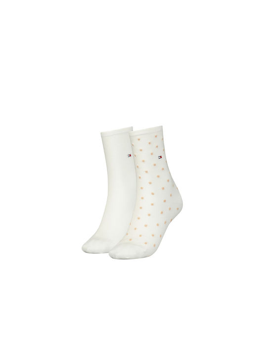 Tommy Hilfiger Women's Patterned Socks Beige 2Pack