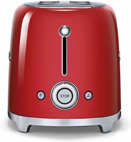 Smeg Φρυγανιέρα 2 Θέσεων 1500W Κόκκινη