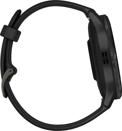 Garmin Venu 3 Stainless Steel 45mm Waterproof Smartwatch with Heart Rate Monitor (Slate Bezel With Black Silicone Band)
