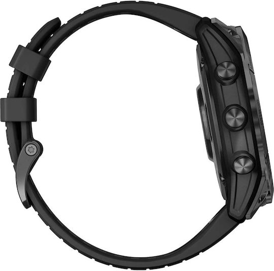 Garmin Epix Pro Stainless Steel 51mm Waterproof Smartwatch with Heart Rate Monitor (Slate Grey with Black Band)
