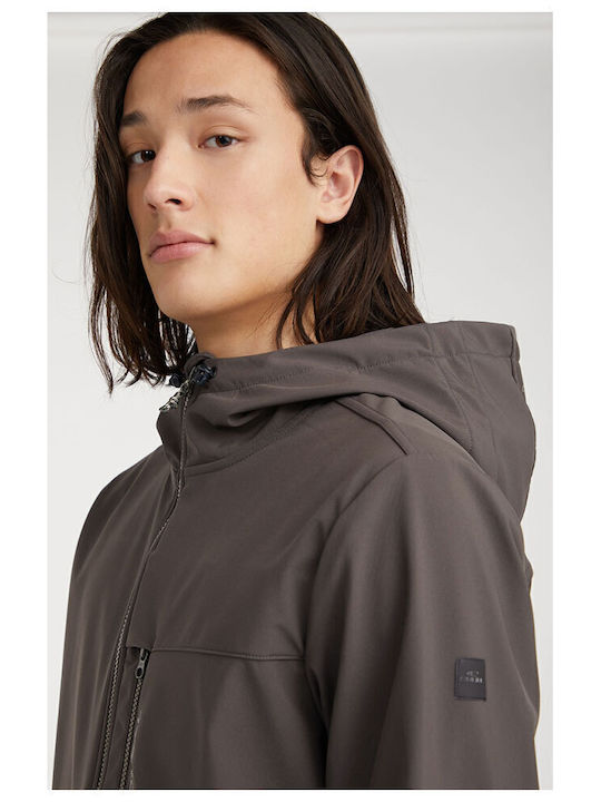 Χειμωνιάτικο Μπουφάν Softshell Αδιάβροχο και Αντιανεμικό Γκρι