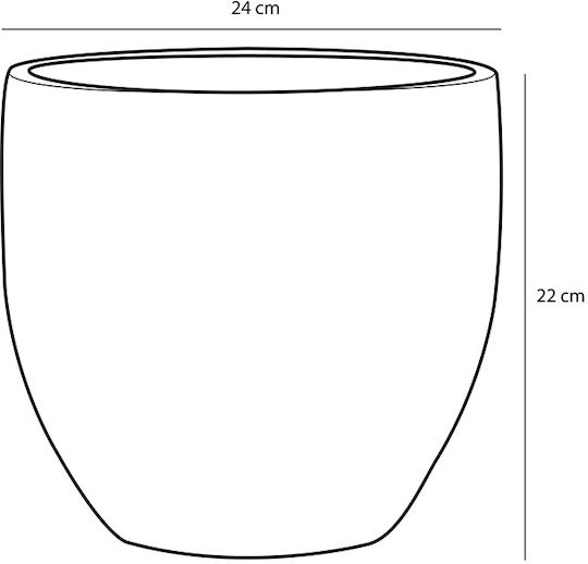 Edelman Κασπώ Κεραμικό Γκρι 24x24x22εκ.