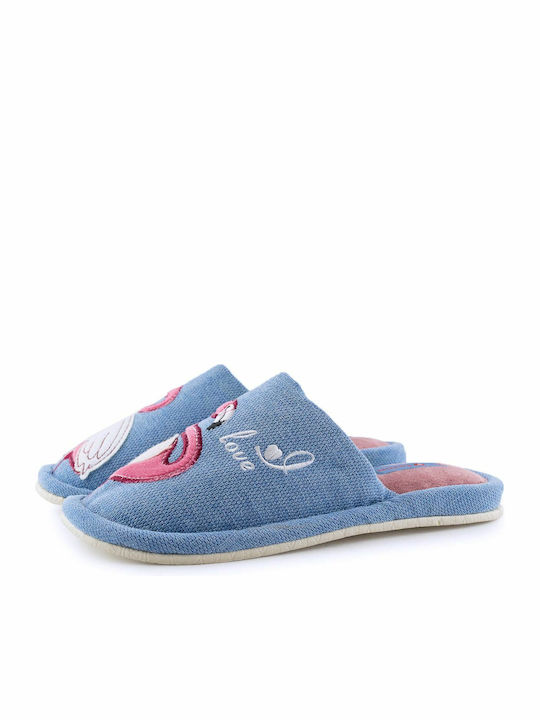 FAME G7188S Animal Women's Slippers In Light Blue Colour