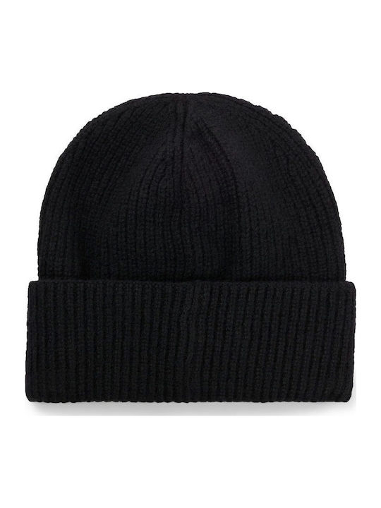 Social Beanie Unisex Σκούφος Πλεκτός σε Μαύρο χρώμα