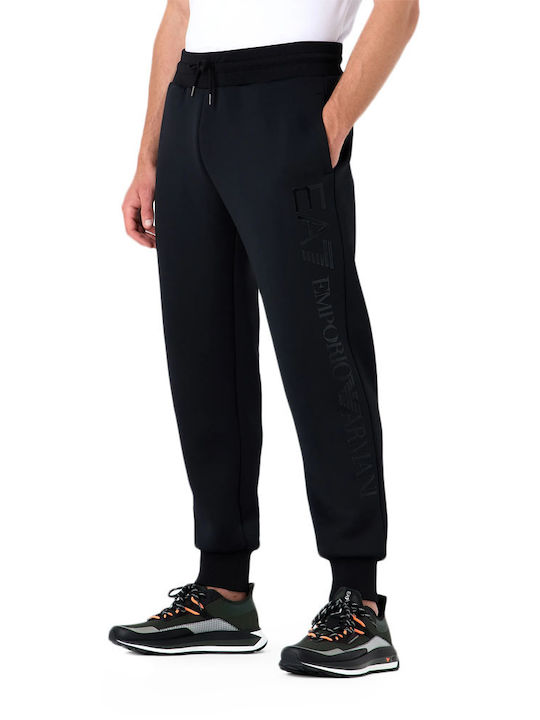 Emporio Armani Men's Sweatpants with Rubber Black