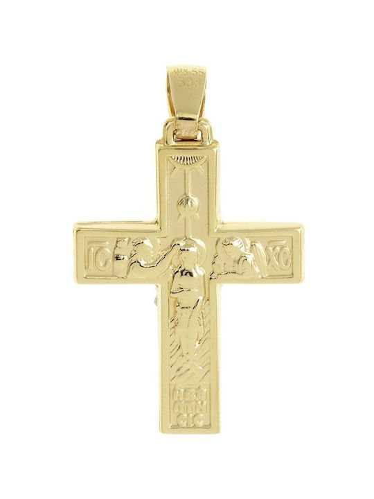 Senzio Belibasakis Men's Gold Cross 14K Double Sided