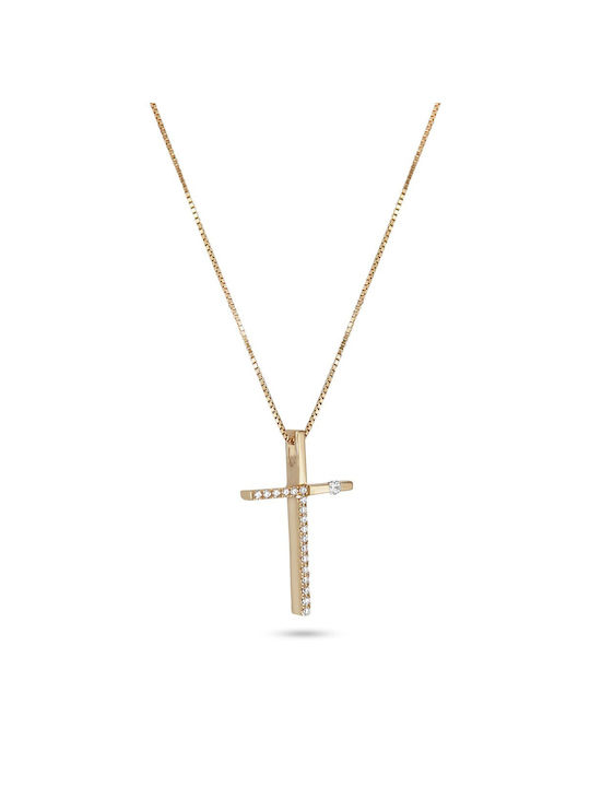 Vitopoulos Women's Gold Cross 14K with Chain