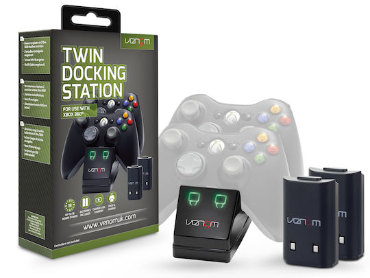 Venom Twin Docking Station Stație de încărcare pentru 2 controllere XBOX 360 Negru