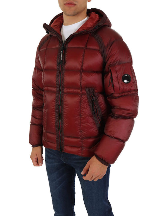 C.P Company Herren Winter Jacke Puffer Burgundisch