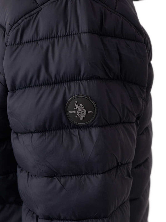 U.S. Polo Assn. Herren Winter Jacke Puffer Blau