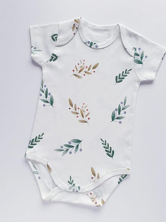 Cuddle Dreams Baby Bodysuit Set Short-Sleeved White