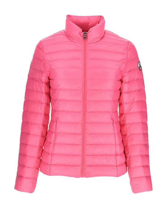 Just Over The Top Women's Long Puffer Jacket for Winter Pink