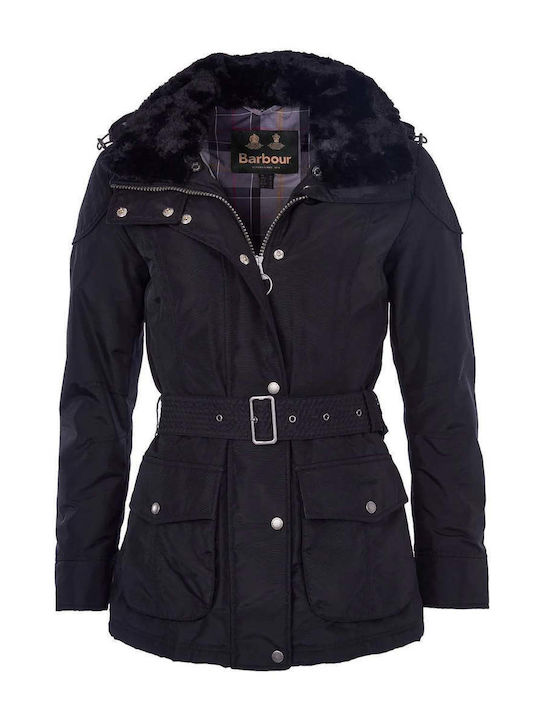 Women's Short Puffer Jacket for Winter Black