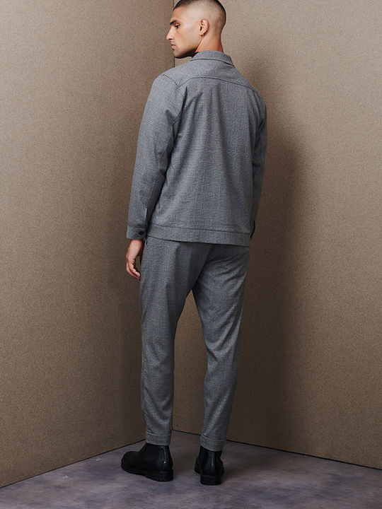Langärmeliges Overshirt in Normale Passform Geprüft Grau