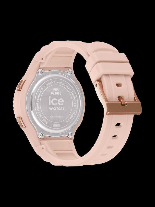 Ice Digital Women's Watch with Pink Rubber Strap