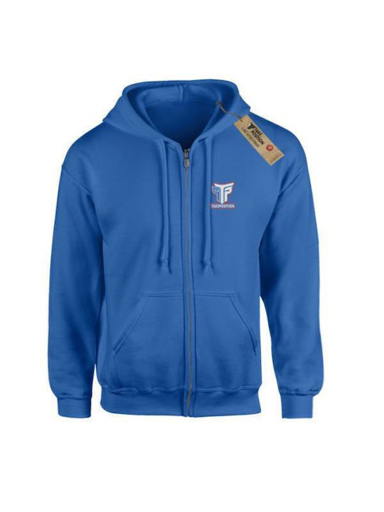 Takeposition Women's Hooded Cardigan Blue