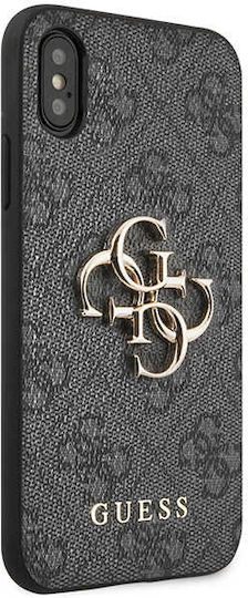 Guess Metal Logo Umschlag Rückseite Kunststoff Gray (iPhone X / Xs)