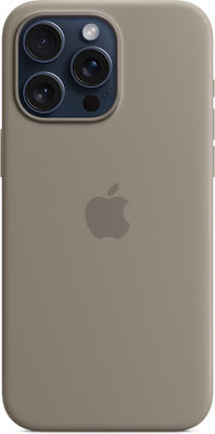 Apple Silicone Case with MagSafe Back Cover Σιλικόνης Γκρι (iPhone 15 Pro Max)