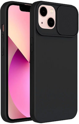 Forcell Slide Umschlag Rückseite Silikon Schwarz (iPhone 11)