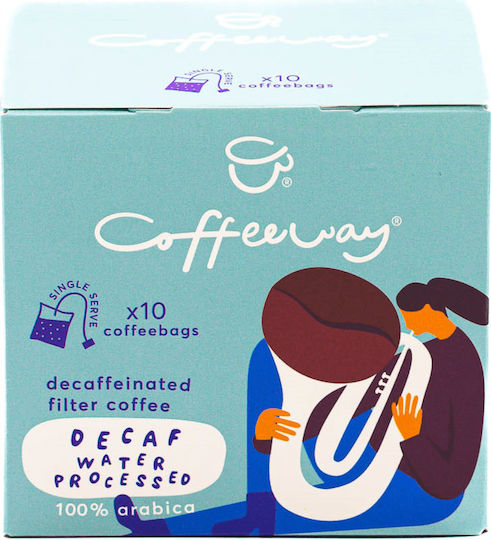 Coffeeway Καφές Φίλτρου Decaffeine Arabica Αλεσμένος 10x7.5gr