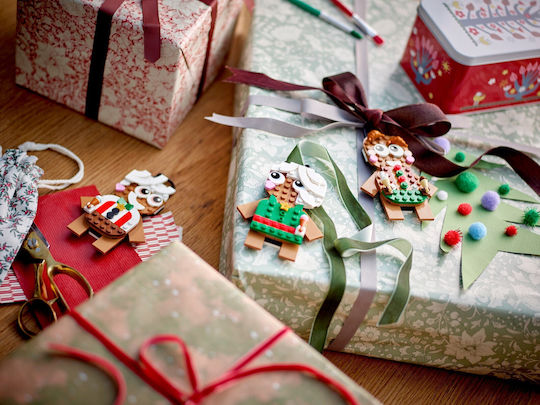LEGO Building Blocks Gingerbread Ornaments Christmas for 6+ Years